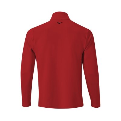 Camisa Mizuno Brze Tstripe 1/4 Zip Hombre - Rojos - Chile M291KPEVBA